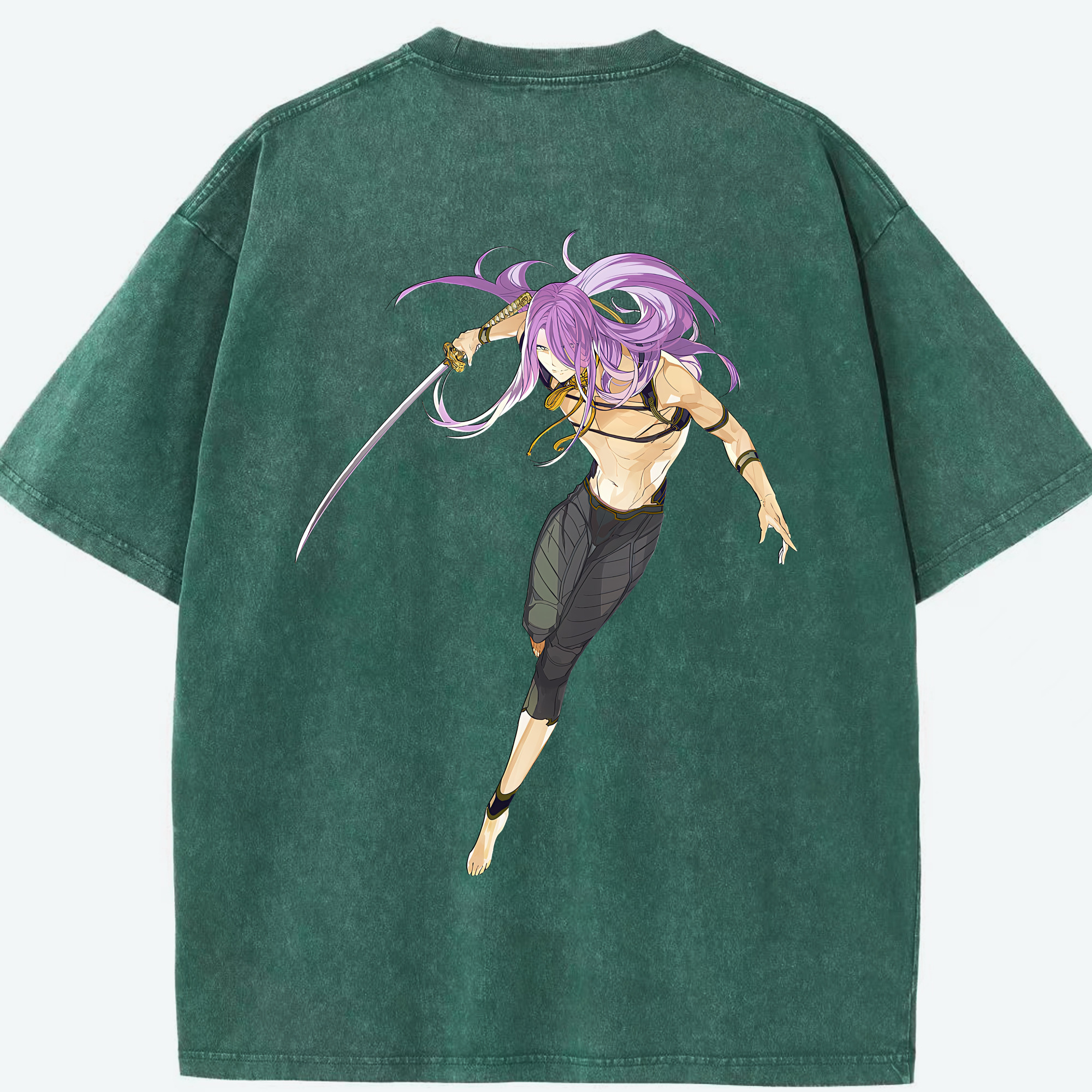 （画像用） 刀剣乱舞 Touken Ranbu 綿100% ヴィンテージ風 半袖Tシャツ（背面プリント）